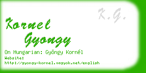 kornel gyongy business card