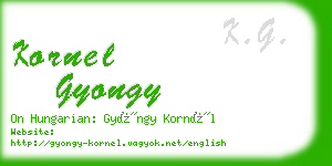 kornel gyongy business card